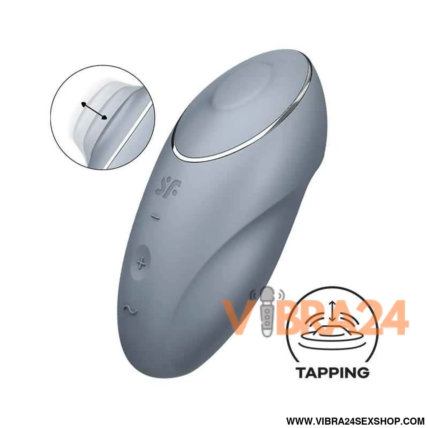 Tap and Climax 1 Vibrator tapping Grey