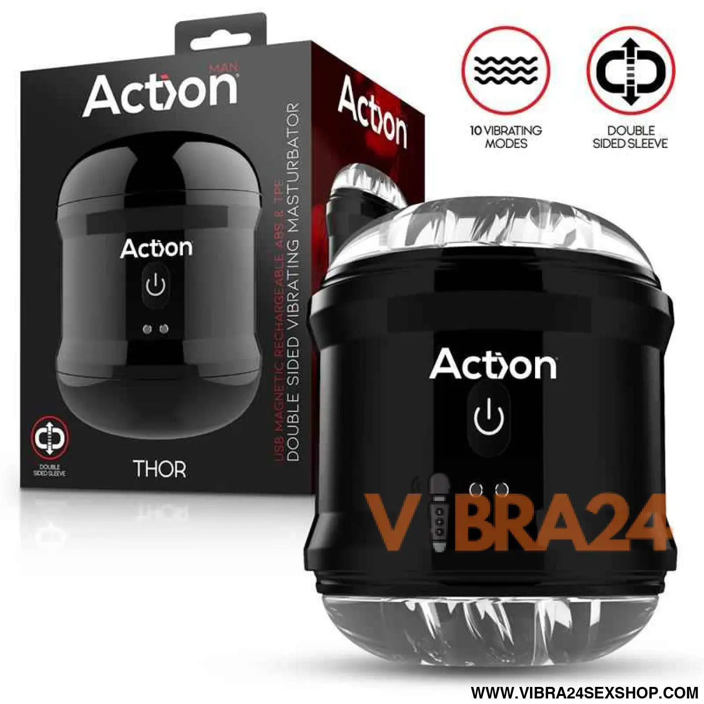 Thor Double Sided Vibrating Masturbator