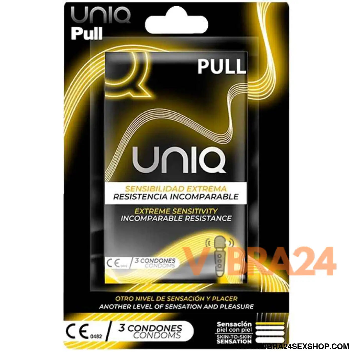 UNIQ - PRESERVATIVOS SEM LÁTEX COM TIRAS 3 UNIDADES