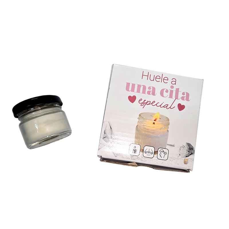 vainilla-scented massage candle