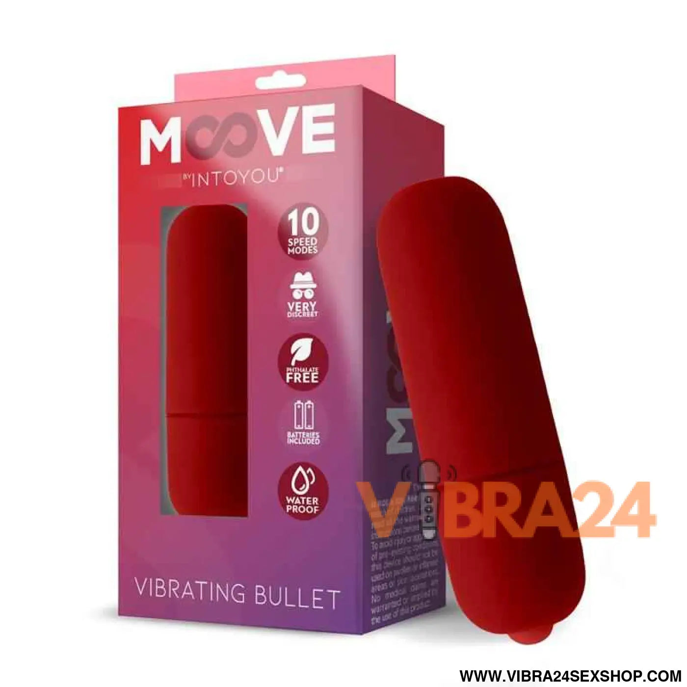 Vibrating Bullet 10 Functions Red