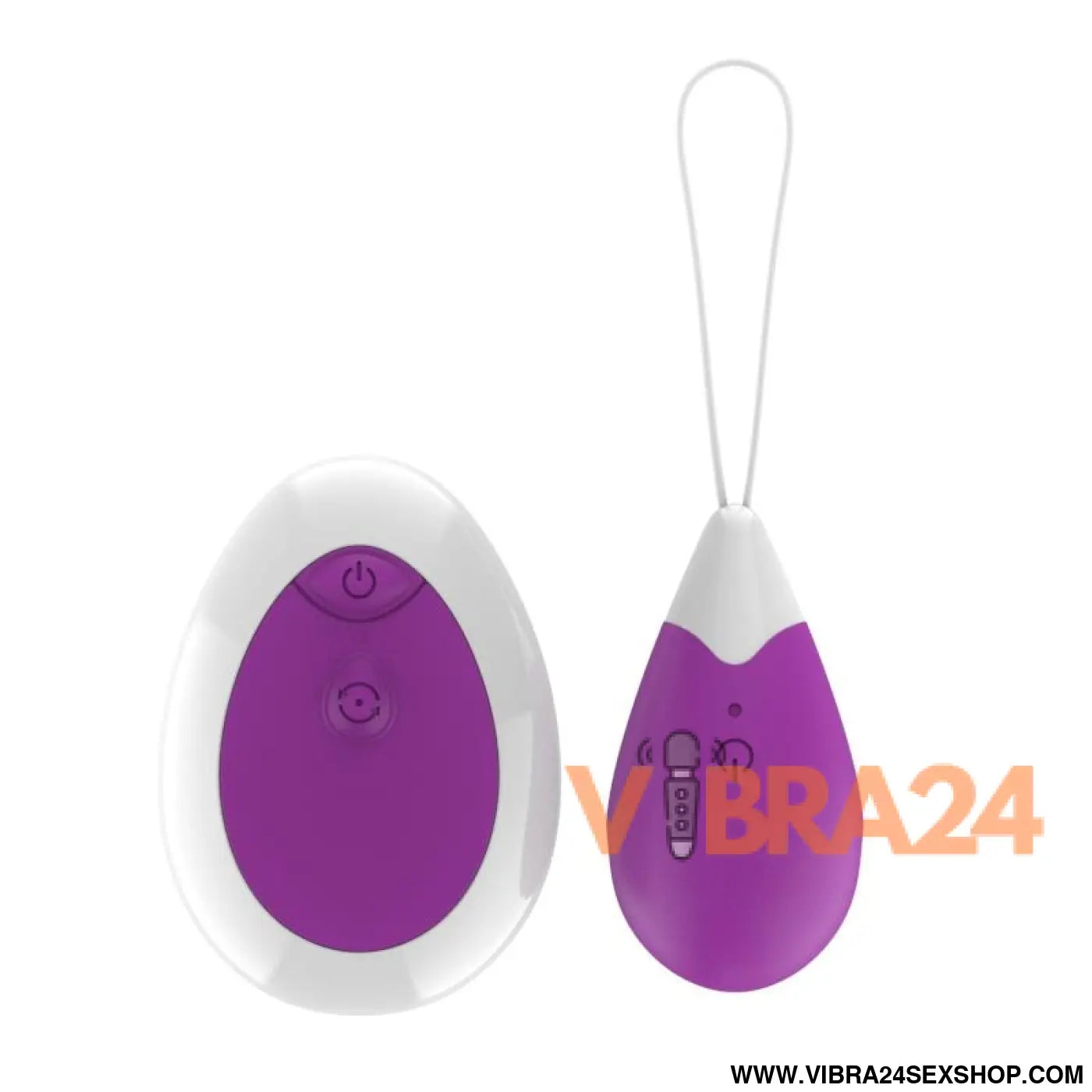 Vibrating Egg with Remote Control USB Purple