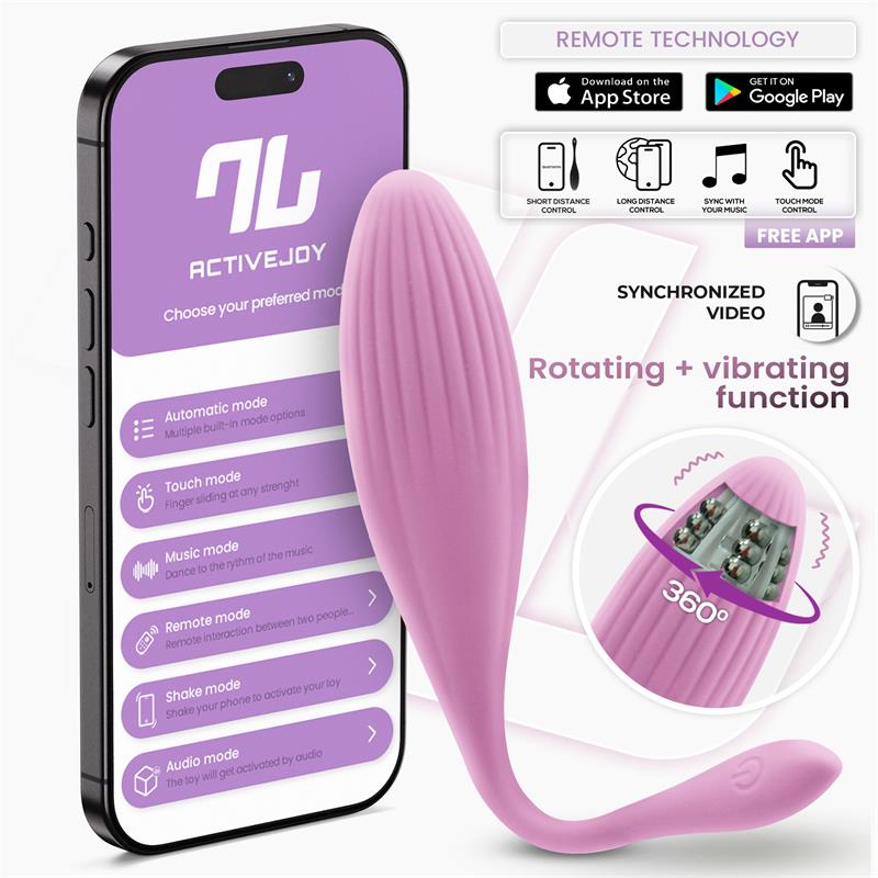 Vibrating Egg with Rotating Beads and APP USB