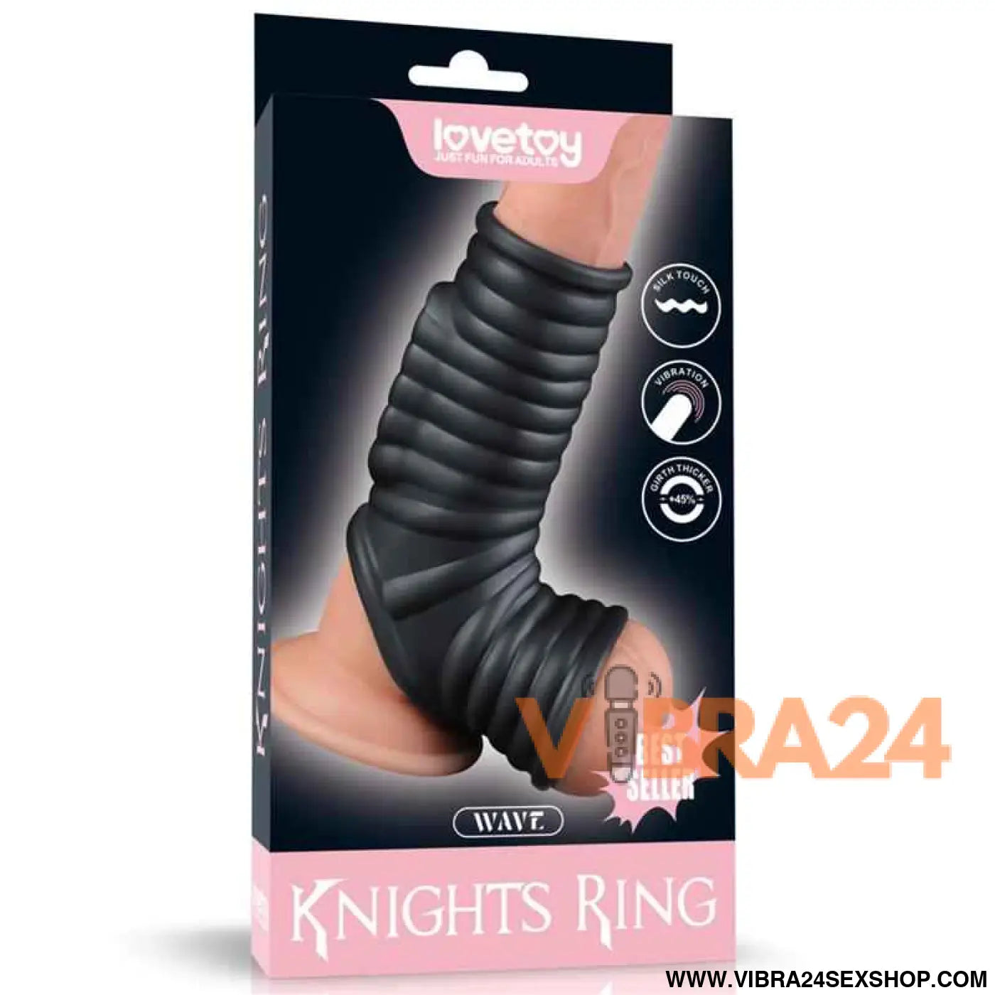 Vibrating Ring for Penis and Scrotum Wave Knights