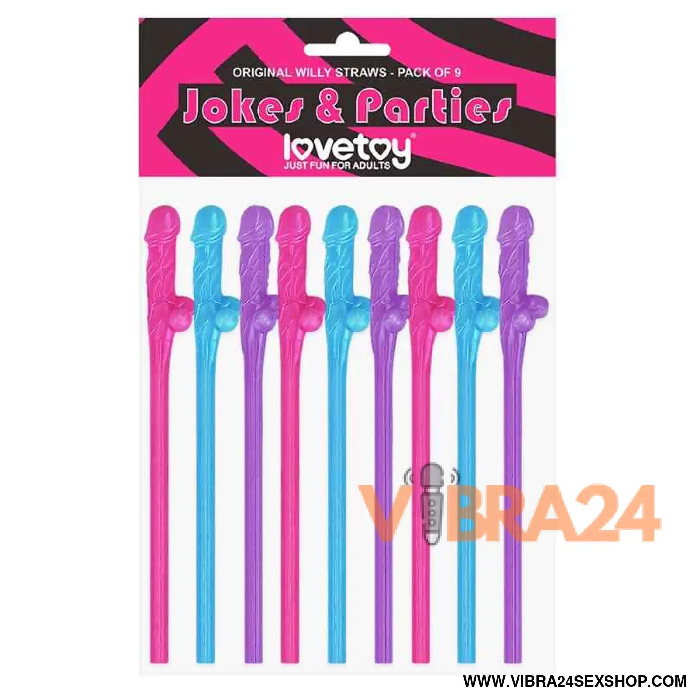 Willy Straws Various Colors Pack of 9