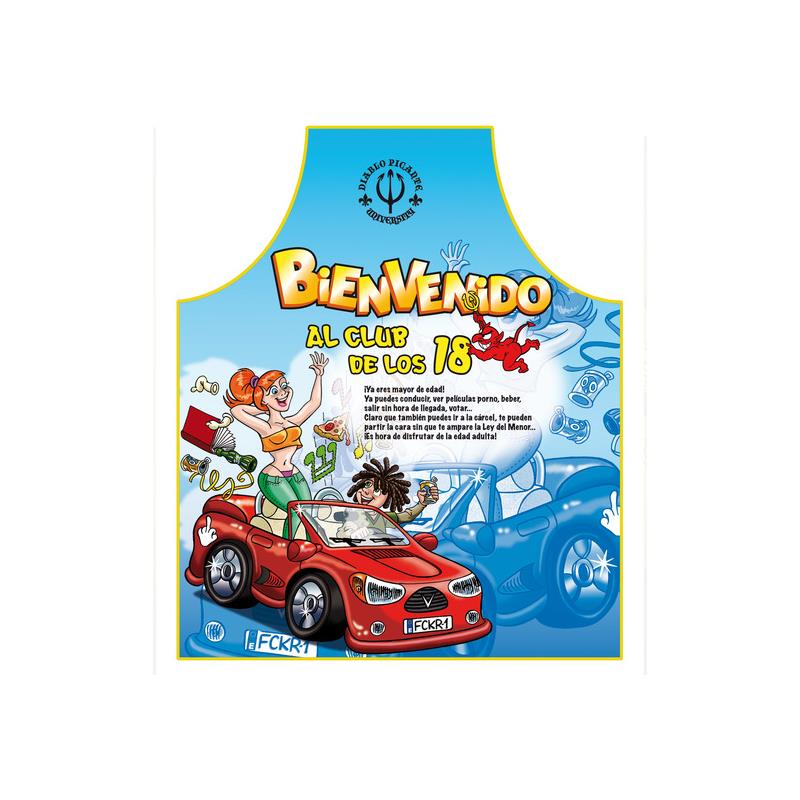 Aventail divertido de 18º aniversário com carro vermelho fckr1 em design vibrante vendido na loja erotica vibra24 sexshop