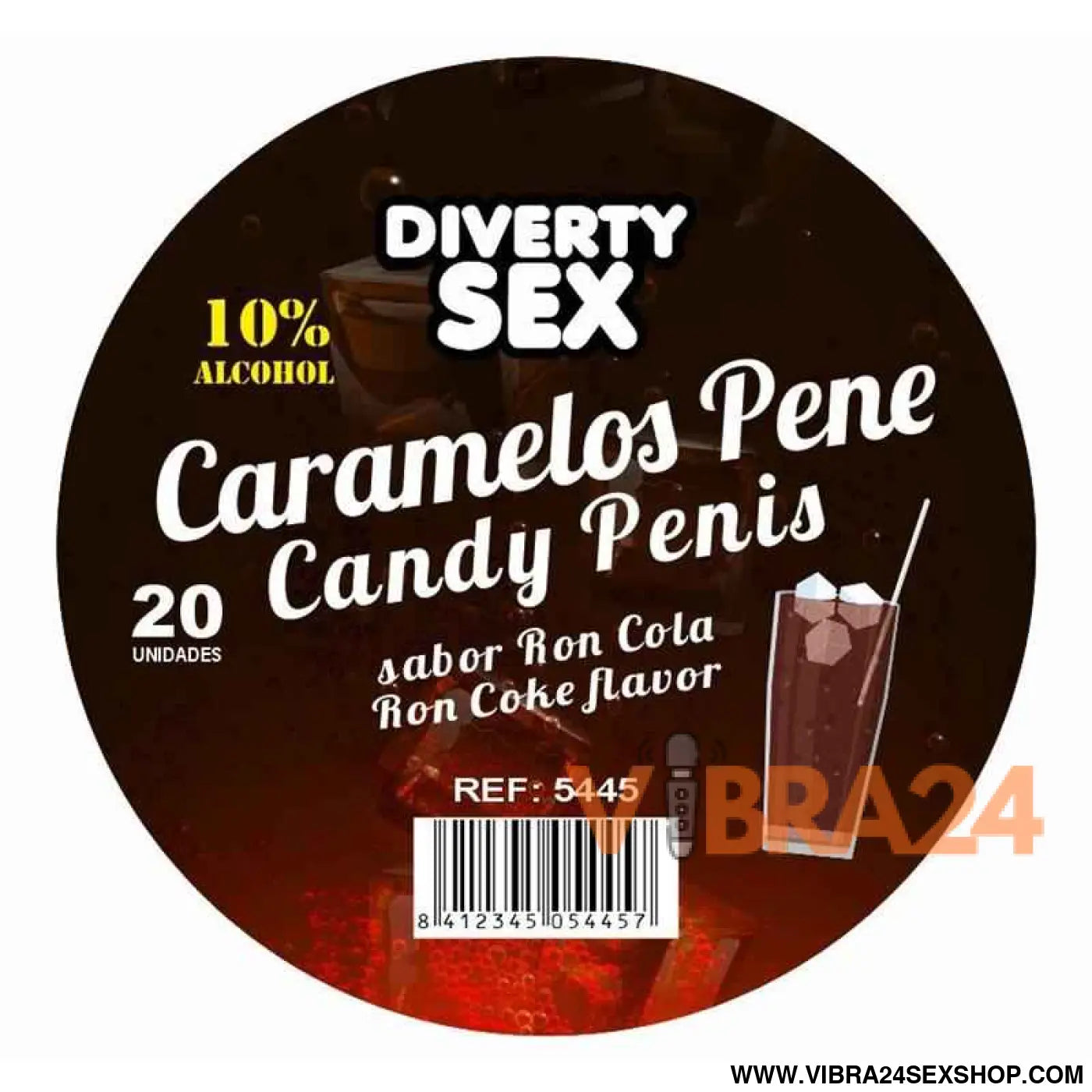 20 Pedras em forma de pénis sabor Ron Cola