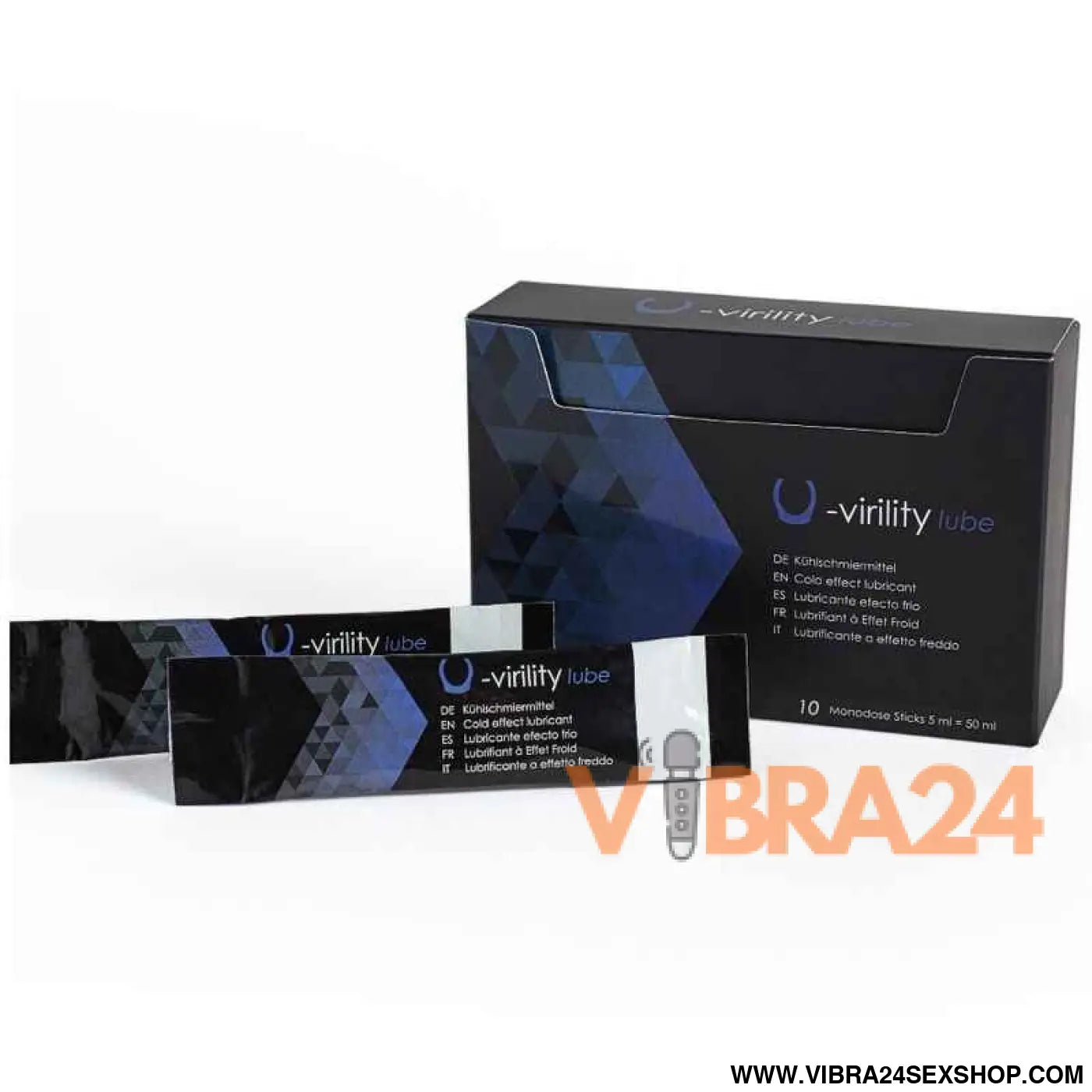 500 COSMETICS - U-VIRILITY LUBE LUBRIFICANTE EFEITO FRIO 10 X 5 ML