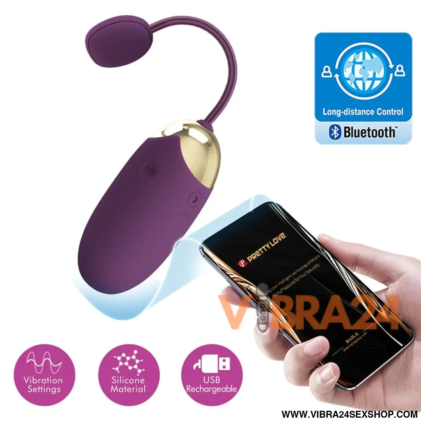 Ovo Vibrador Abner Lilac com App