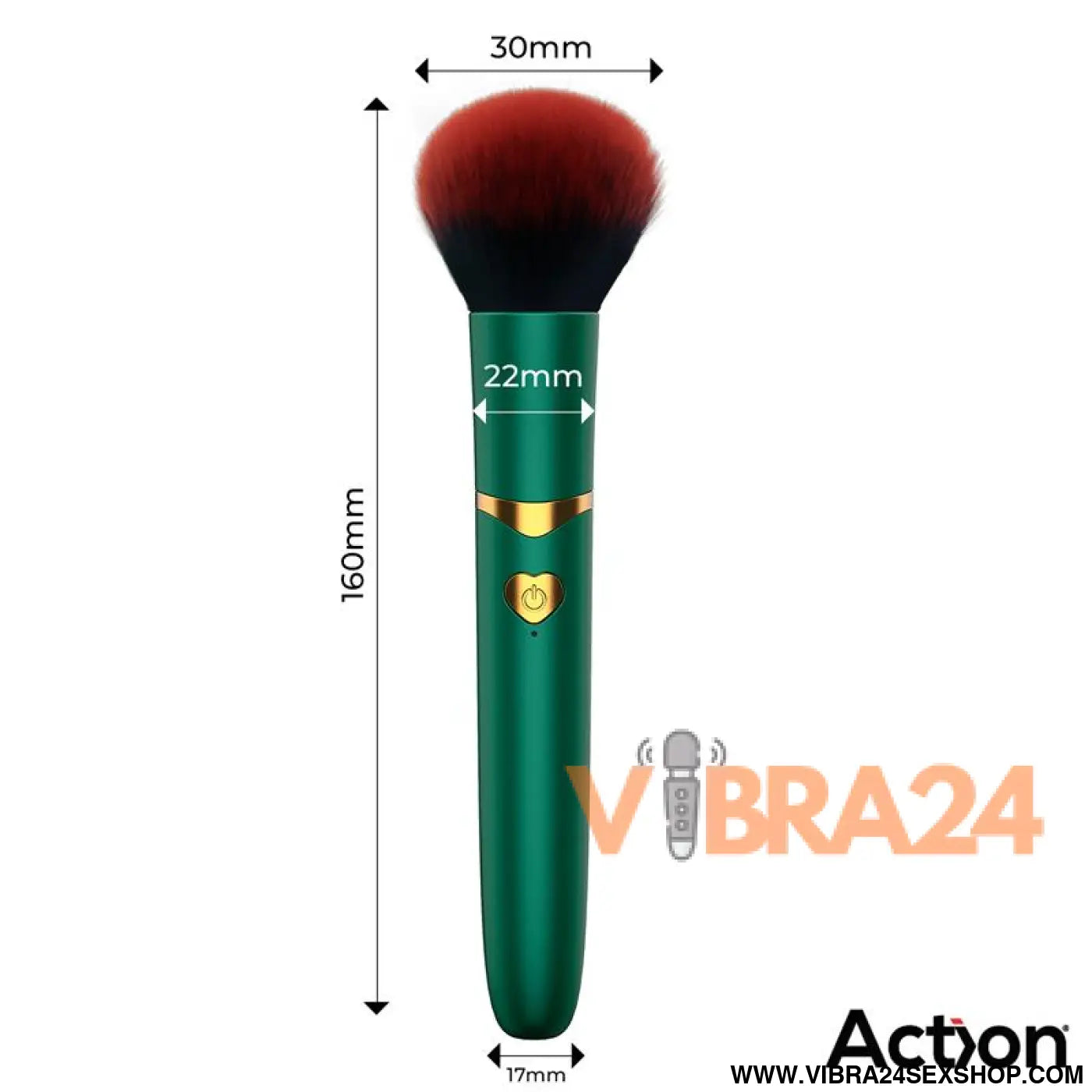 Pincel Vibratório Action Secret Vert Recarregável