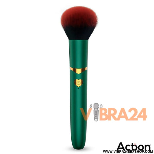 Action – Secret Vert: Pincel Vibratório Recarregável com Design Discreto e 10 Modos de Vibração
