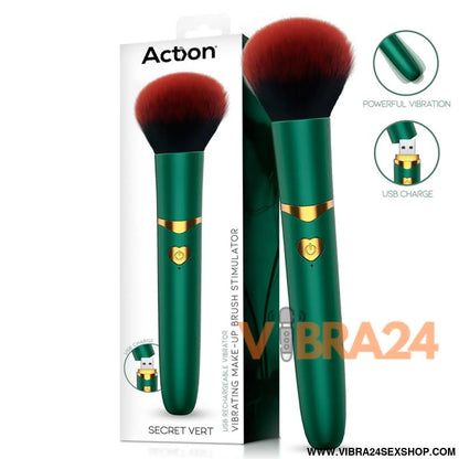 Pincel Vibratório Action Secret Vert Recarregável - Verde