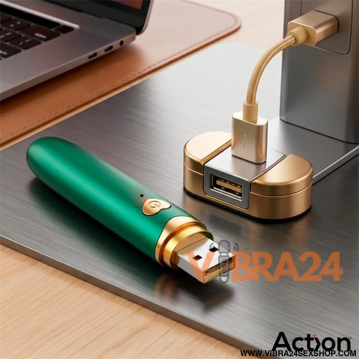 Pincel Vibratório Action Secret Vert Recarregável