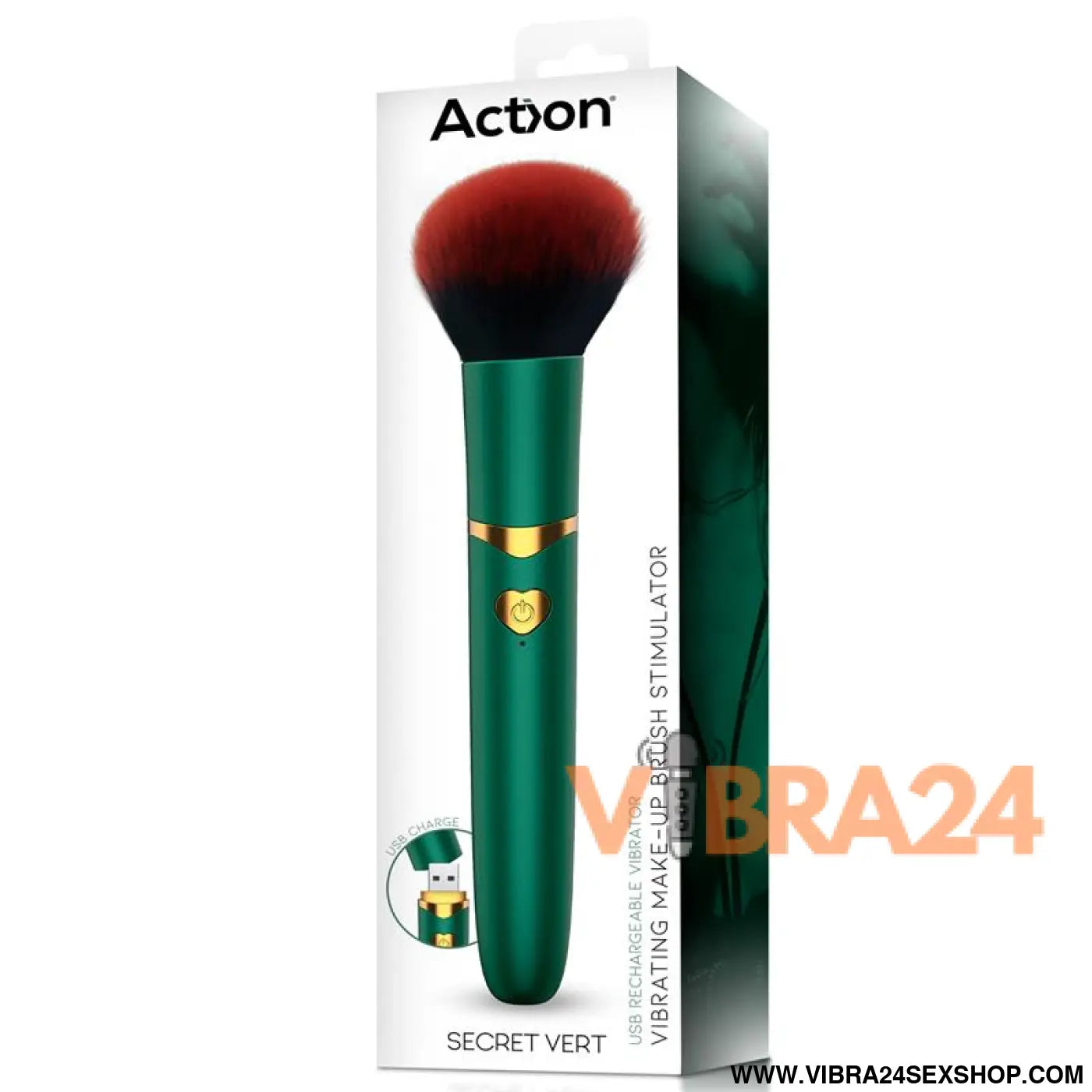 Pincel Vibratório Action Secret Vert Recarregável