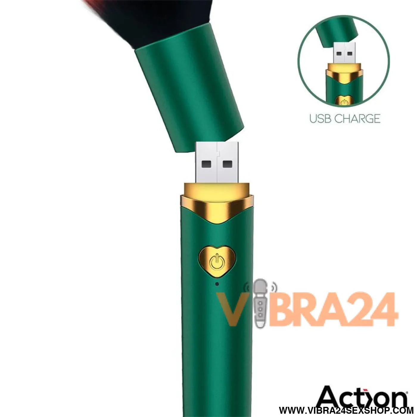 Pincel Vibratório Action Secret Vert Recarregável