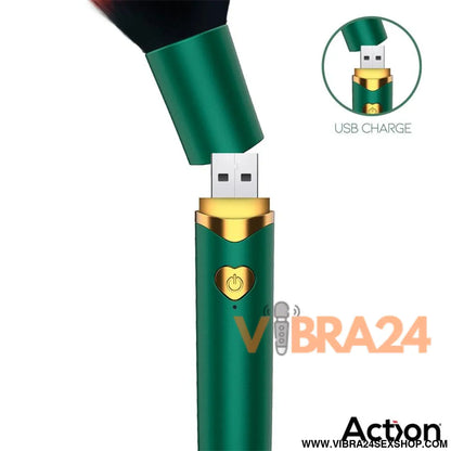 Pincel Vibratório Action Secret Vert Recarregável