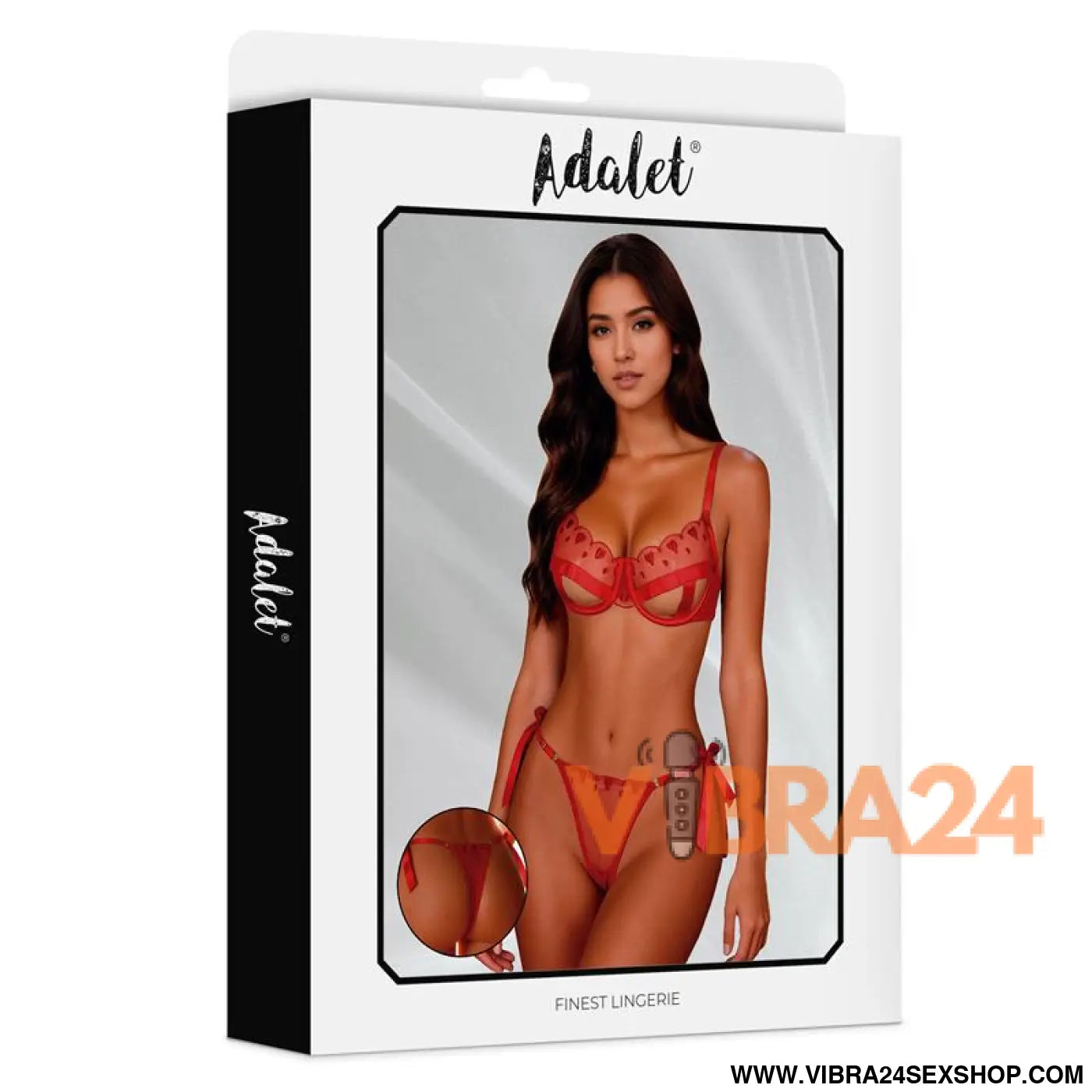 Adalet Lingerie – Edwina: Conjunto de Sutiã e Tanga em Vermelho para Confiança Sofisticação