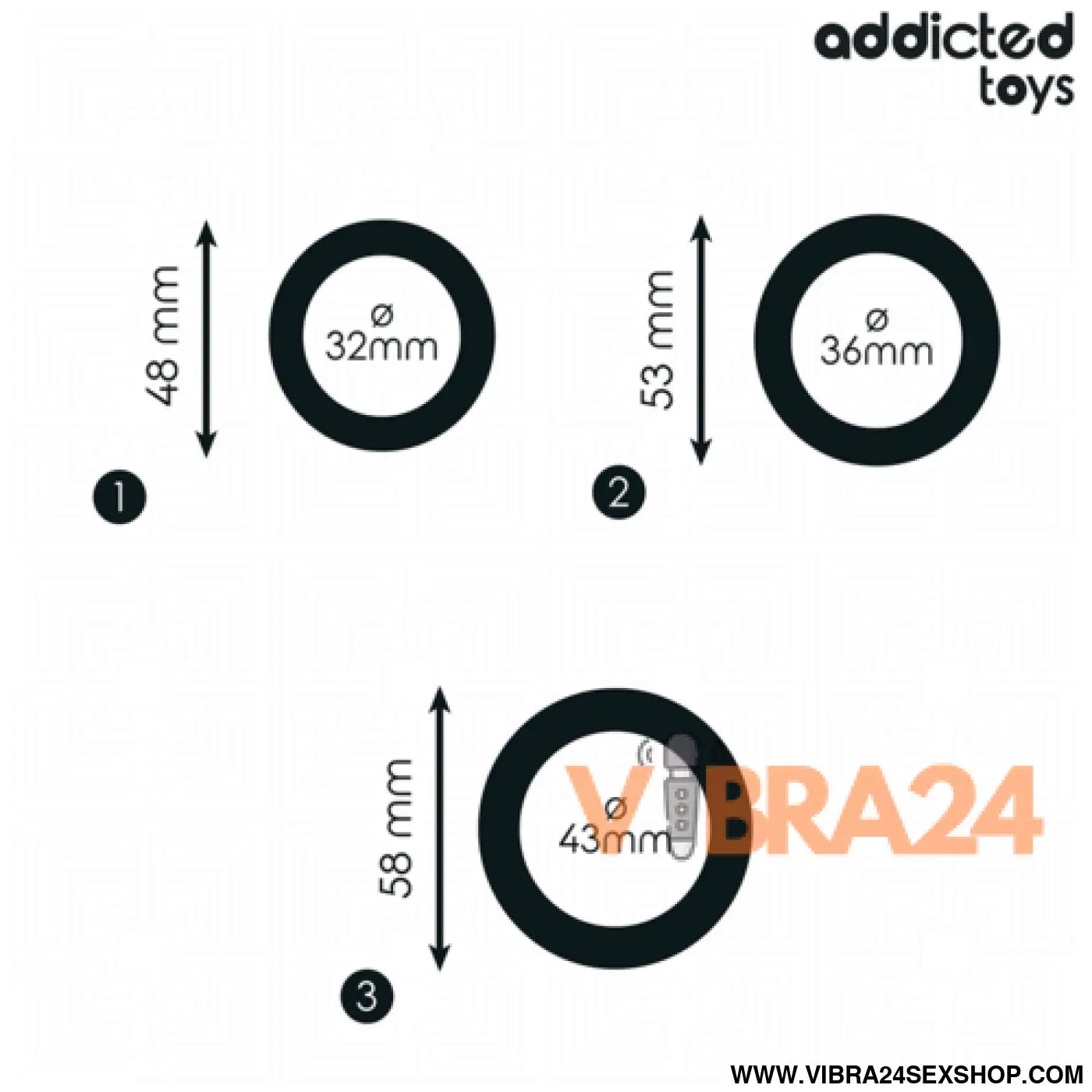 ADDICTED TOYS - Anéis de Silicone Modelo 1 para Brinquedos: Conforto e Diversão com Anel de Silicone - VIBRA24 SEXSHOP