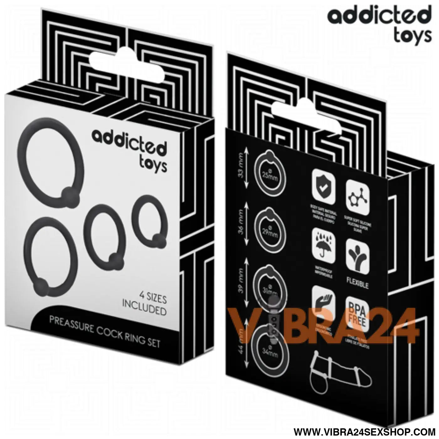 ADDICTED TOYS - Anel de Silicone Pressão: Conjunto de Anéis para Estímulo e Prazer - VIBRA24 SEXSHOP