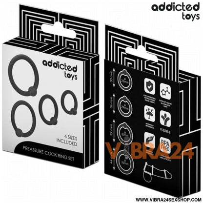 ADDICTED TOYS - Anel de Silicone Pressão: Conjunto de Anéis para Estímulo e Prazer - VIBRA24 SEXSHOP