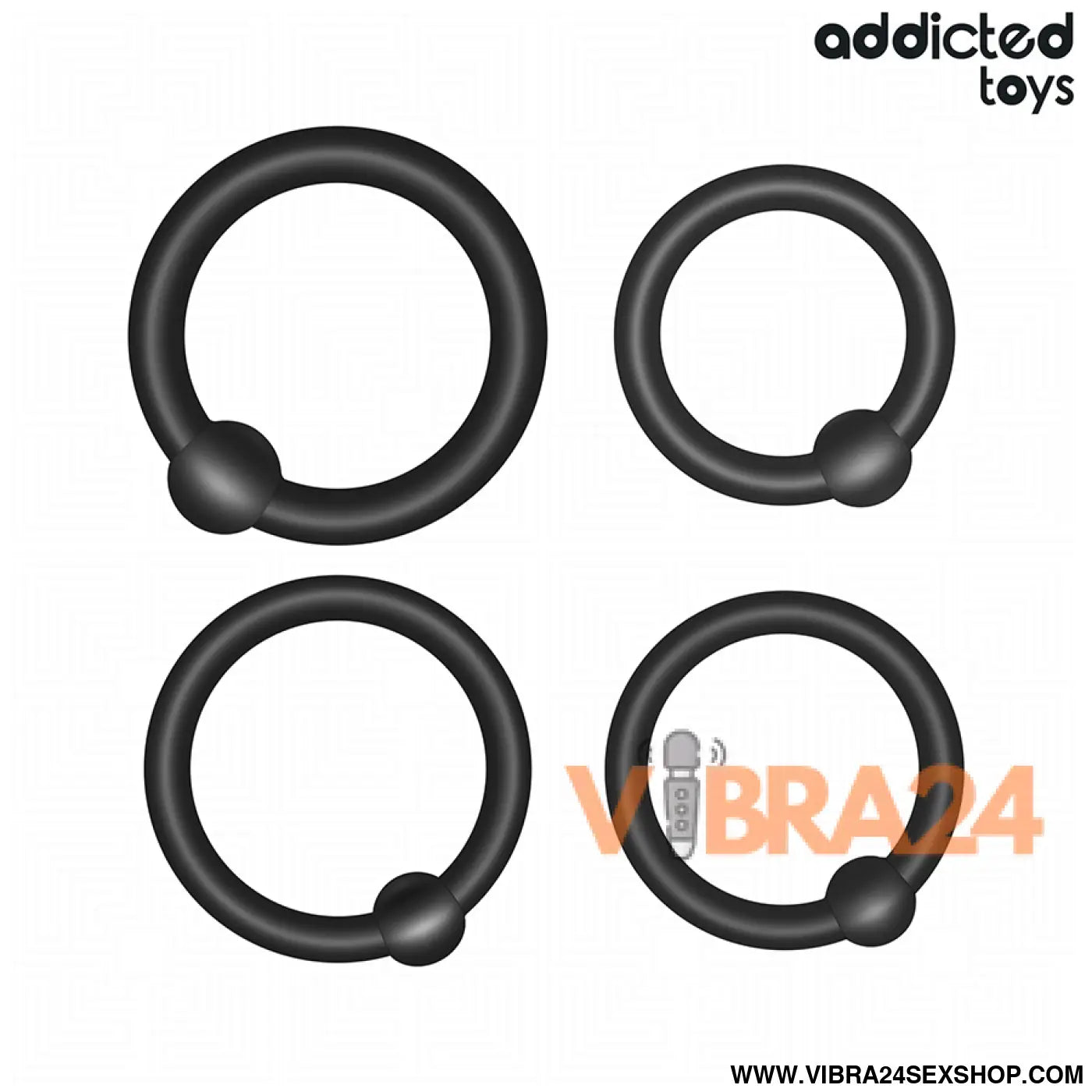 ADDICTED TOYS - Anel de Silicone Pressão: Conjunto de Anéis para Estímulo e Prazer - VIBRA24 SEXSHOP