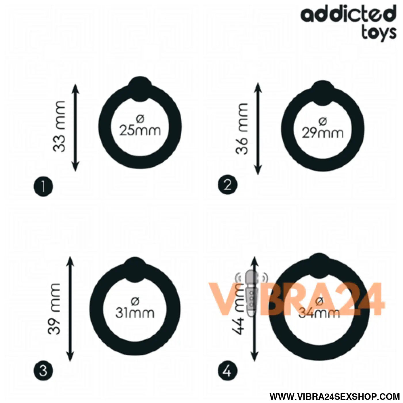 ADDICTED TOYS - Anel de Silicone Pressão: Conjunto de Anéis para Estímulo e Prazer - VIBRA24 SEXSHOP