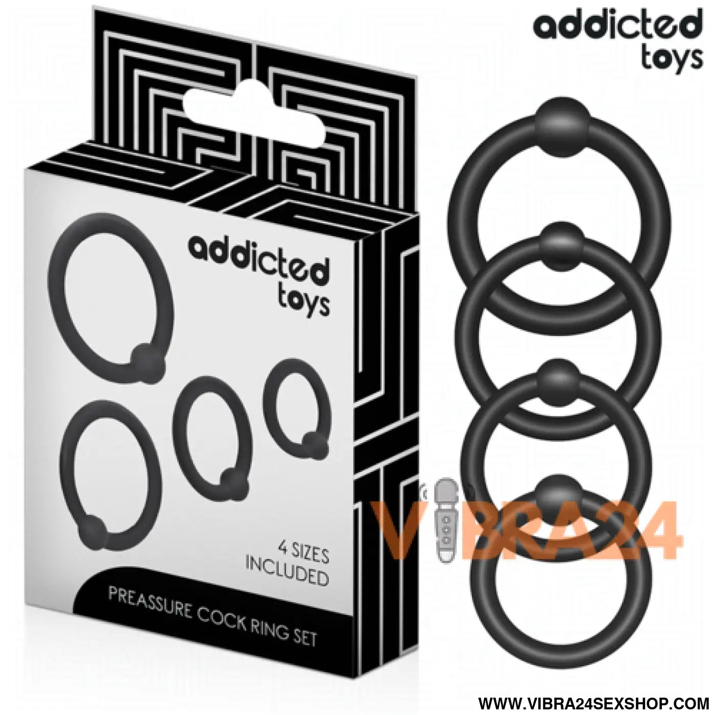 ADDICTED TOYS - Anel de Silicone Pressão: Conjunto de Anéis para Estímulo e Prazer - VIBRA24 SEXSHOP