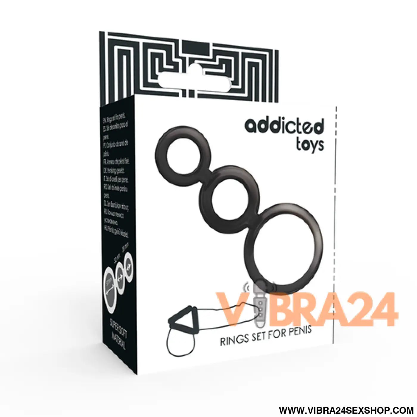 ADDICTED TOYS - Anel para Pénis - Conjunto de Anéis Penianos - VIBRA24 SEXSHOP