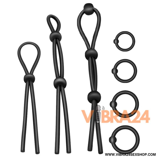 ADDICTED TOYS - Anel para Pénis de Silicone Flexível - Conjunto com 7 Peças