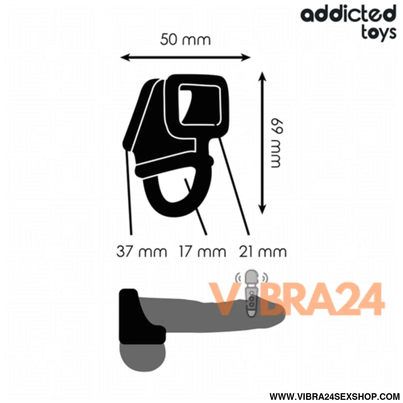 ADDICTED TOYS - Anel para Pénis Gaiola para Estímulo Masculino - VIBRA24 SEXSHOP