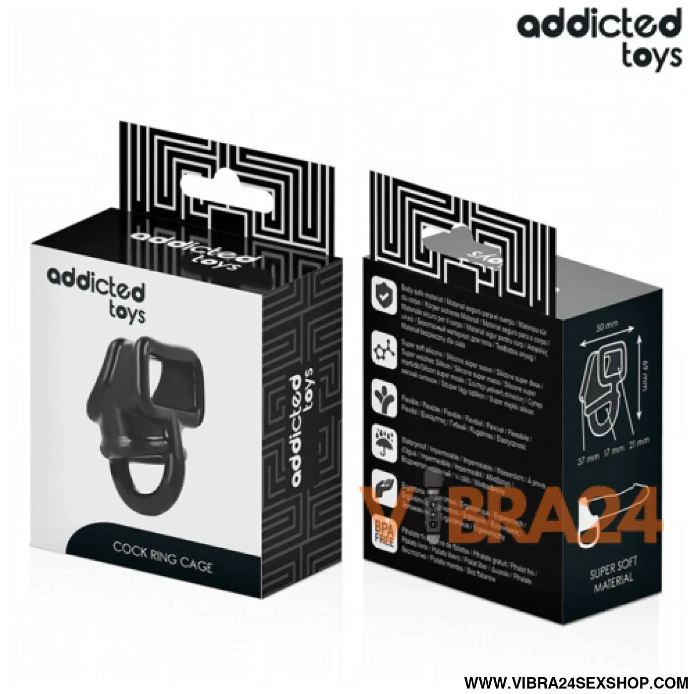 ADDICTED TOYS - Anel para Pénis Gaiola para Estímulo Masculino - VIBRA24 SEXSHOP