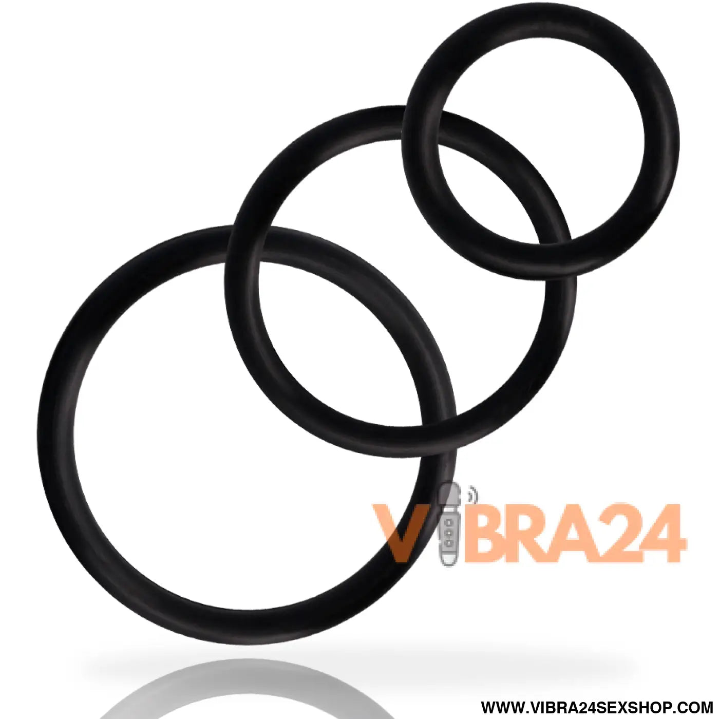 ADDICTED TOYS - Anel para Pénis Preto em Conjunto - VIBRA24 SEXSHOP