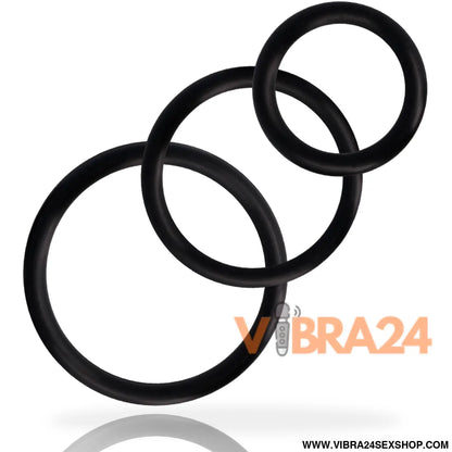 ADDICTED TOYS - Anel para Pénis Preto em Conjunto - VIBRA24 SEXSHOP