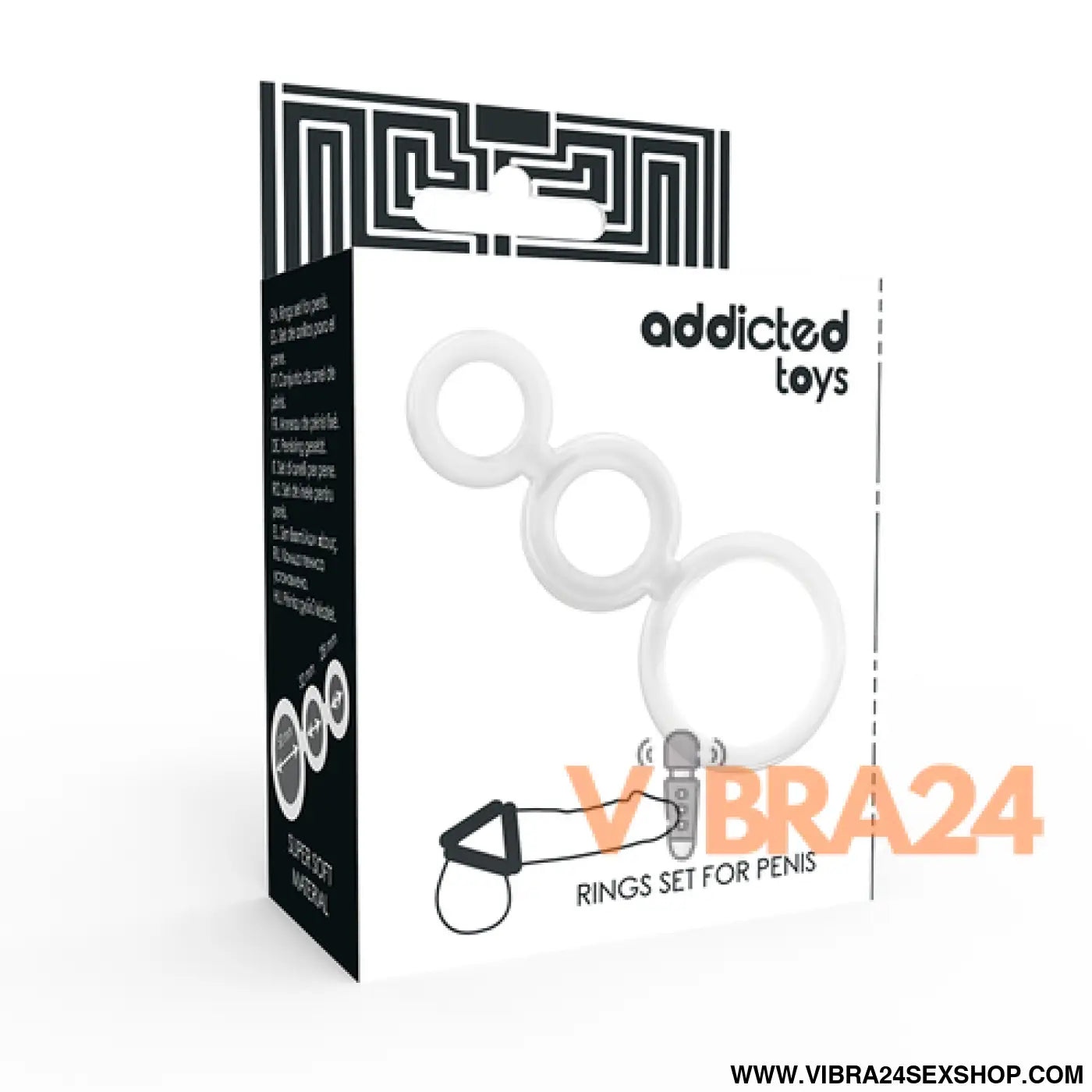 ADDICTED TOYS - Anel para Pénis Transparente - Conjunto de Anéis para Prazer Aumentado - VIBRA24 SEXSHOP