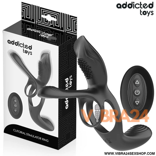 Addicted Toys – Anel Peniano Duplo com Estimulador Clitórico: 3 Motores e 10 Modos para Prazer Compartilhado