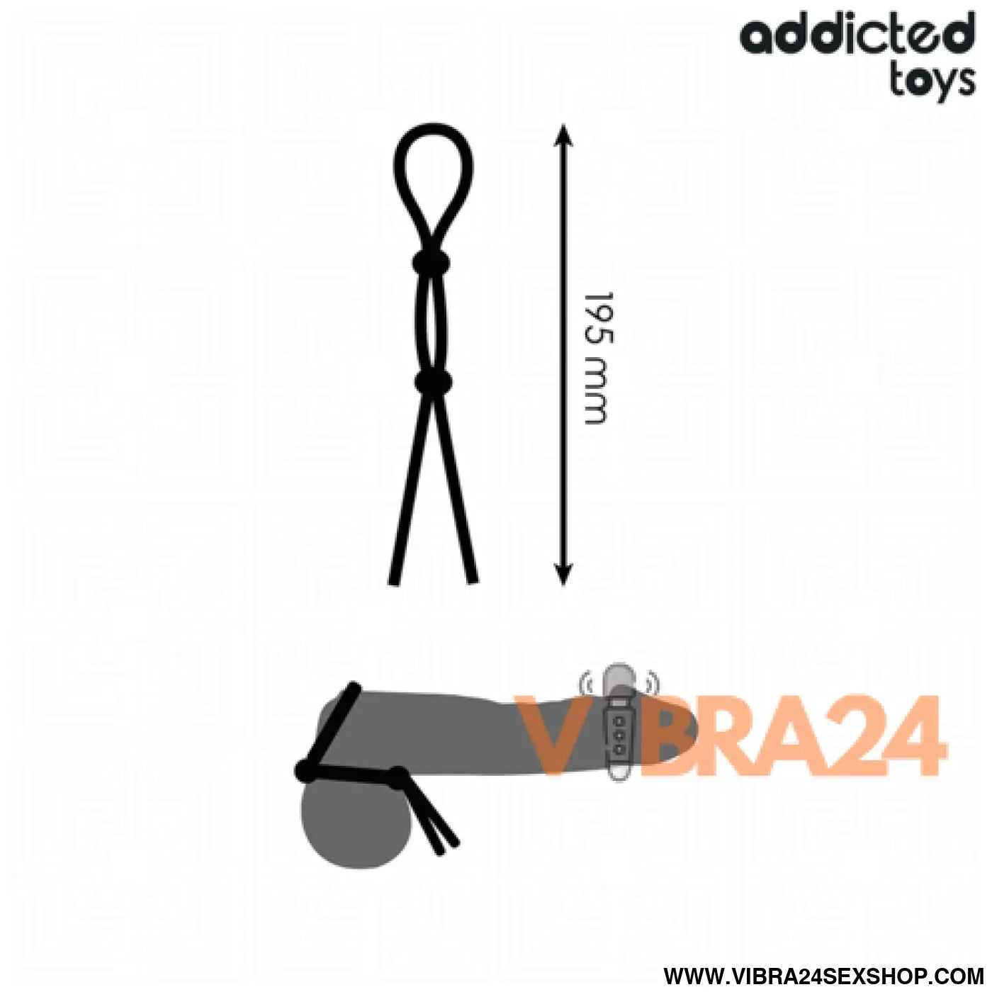 ADDICTED TOYS - Corda de Silicone para Pénis de Alça Dupla - VIBRA24 SEXSHOP