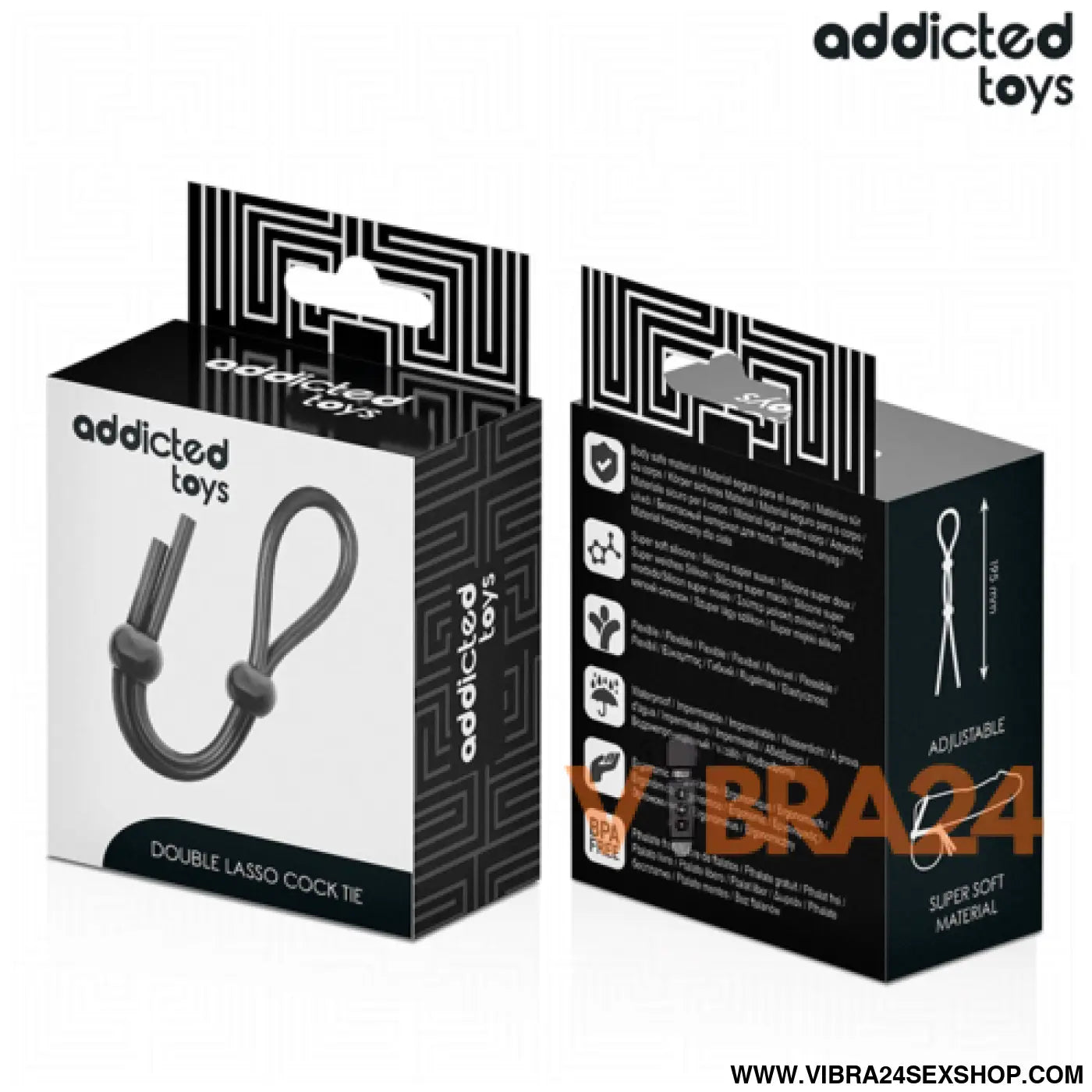 ADDICTED TOYS - Corda de Silicone para Pénis de Alça Dupla - VIBRA24 SEXSHOP