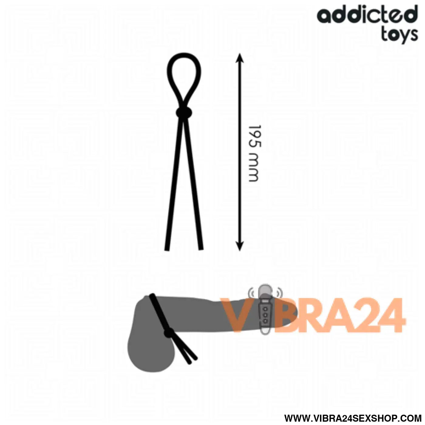 ADDICTED TOYS - Corda de Silicone para Pénis de Alça Única - VIBRA24 SEXSHOP