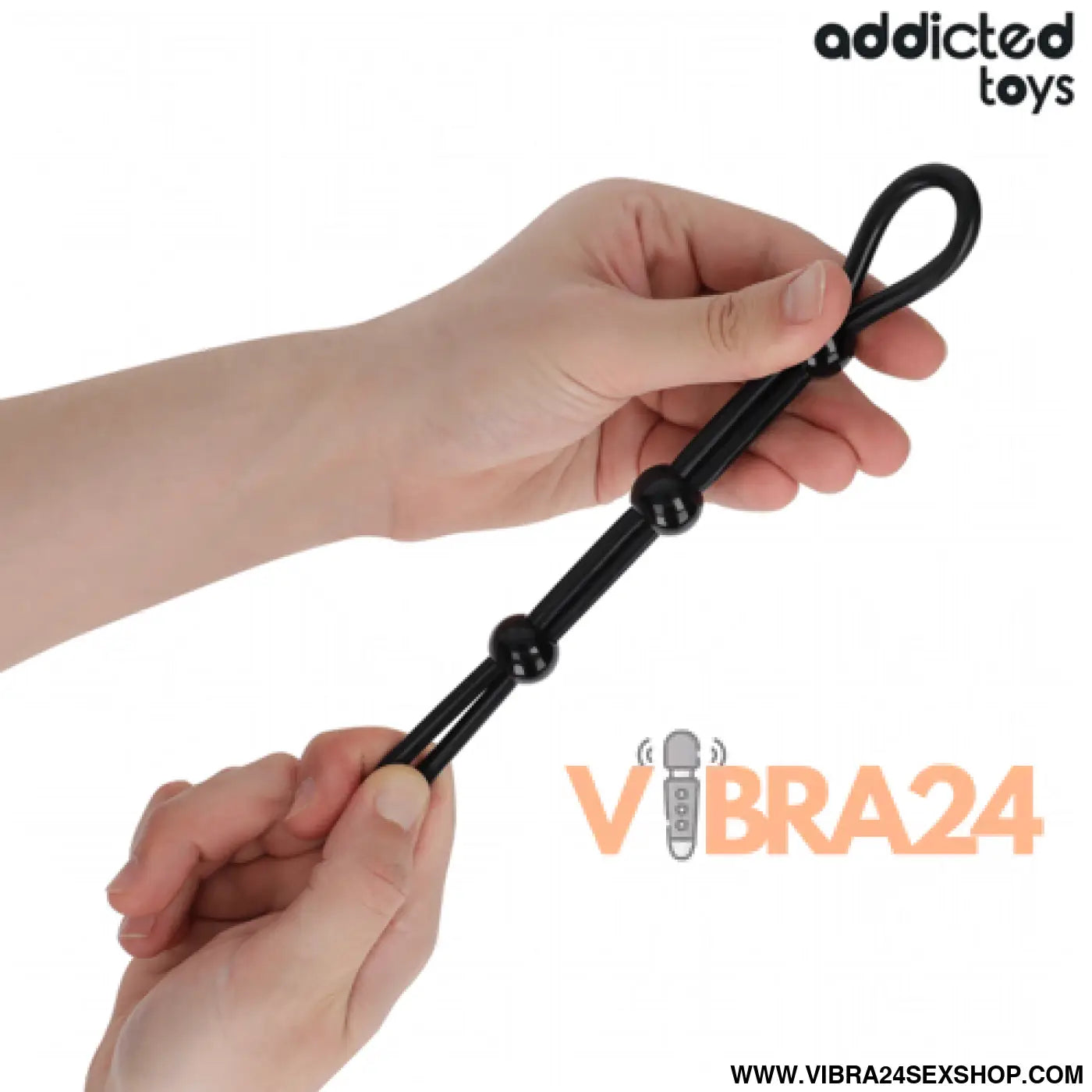 ADDICTED TOYS - Corda de Silicone para Pénis de Triplo Loop para Aumento de Prazer - VIBRA24 SEXSHOP