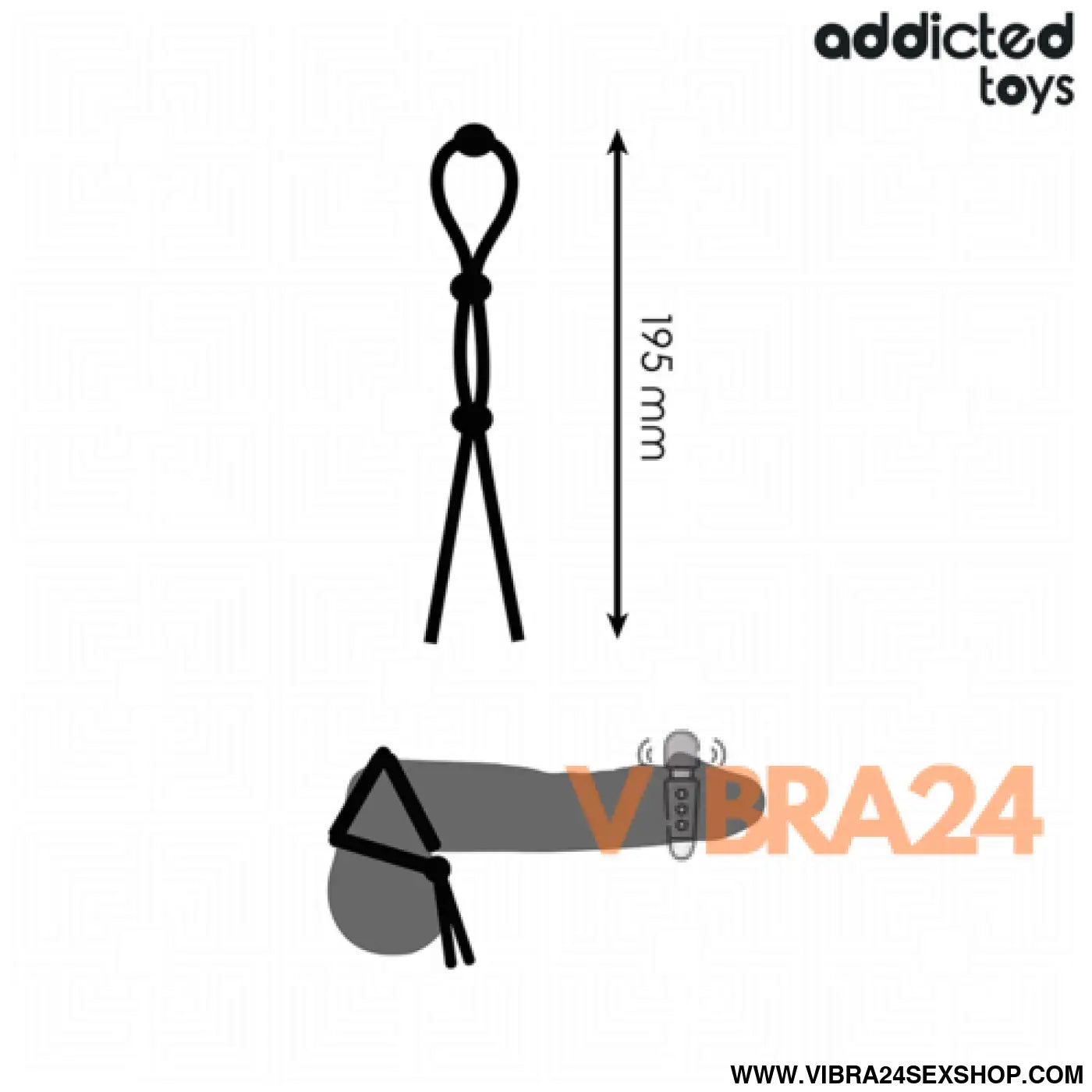 ADDICTED TOYS - Corda de Silicone para Pénis de Triplo Loop para Aumento de Prazer - VIBRA24 SEXSHOP