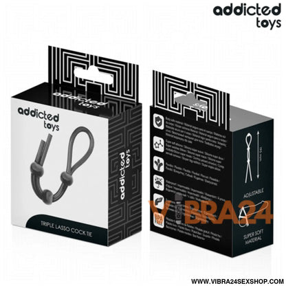 ADDICTED TOYS - Corda de Silicone para Pénis de Triplo Loop para Aumento de Prazer - VIBRA24 SEXSHOP