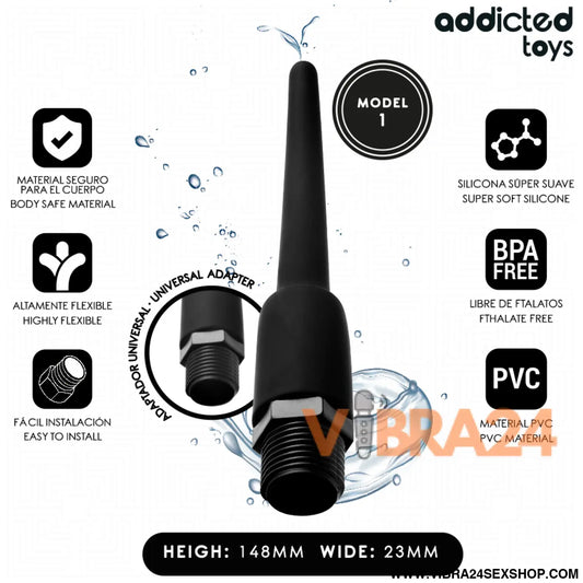 ADDICTED TOYS - LIMPADOR ANAL COM ADAPTADOR UNIVERSAL MODELO 1