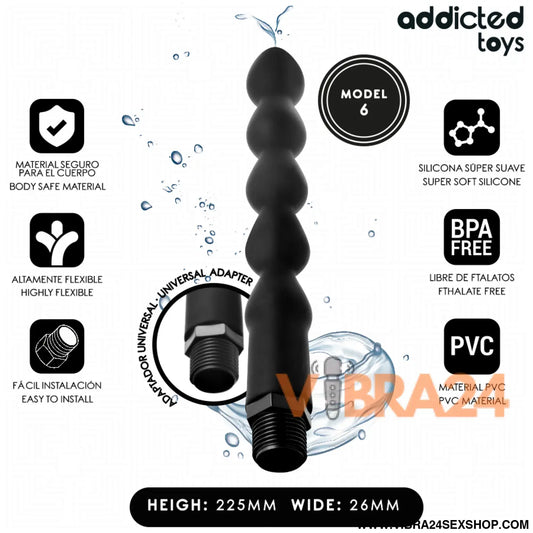 ADDICTED TOYS - LIMPADOR ANAL COM ADAPTADOR UNIVERSAL MODELO 6