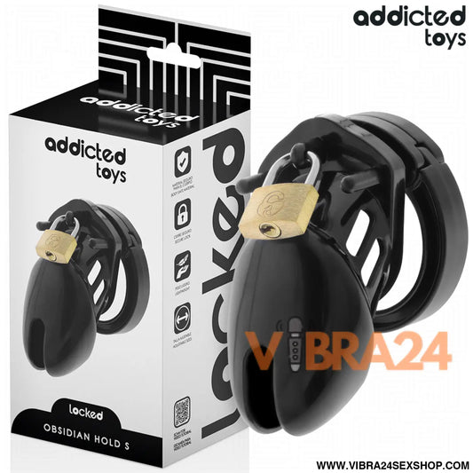 ADDICTED TOYS LOCKED - GAIOLA DE PÊNIS OBSIDIANA TAMANHO S