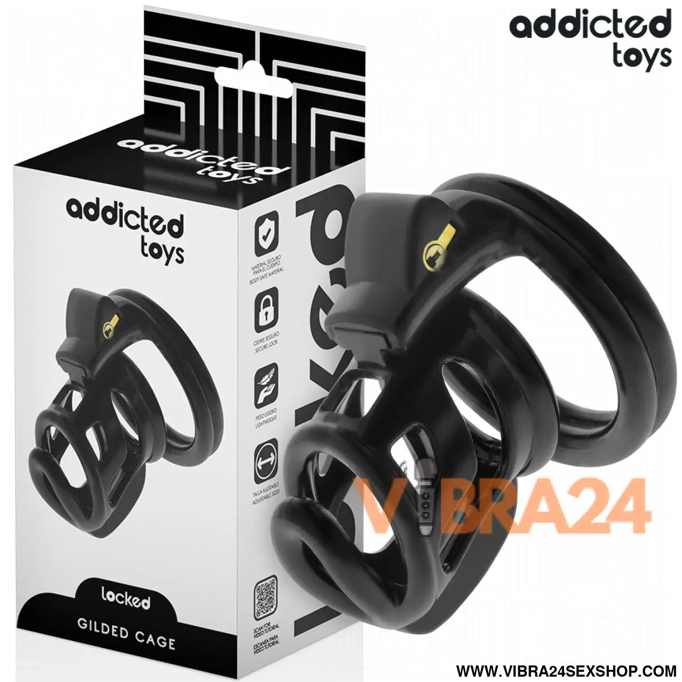 ADDICTED TOYS LOCKED - GAIOLA GILDEN PARA PÊNIS 8,5 CM