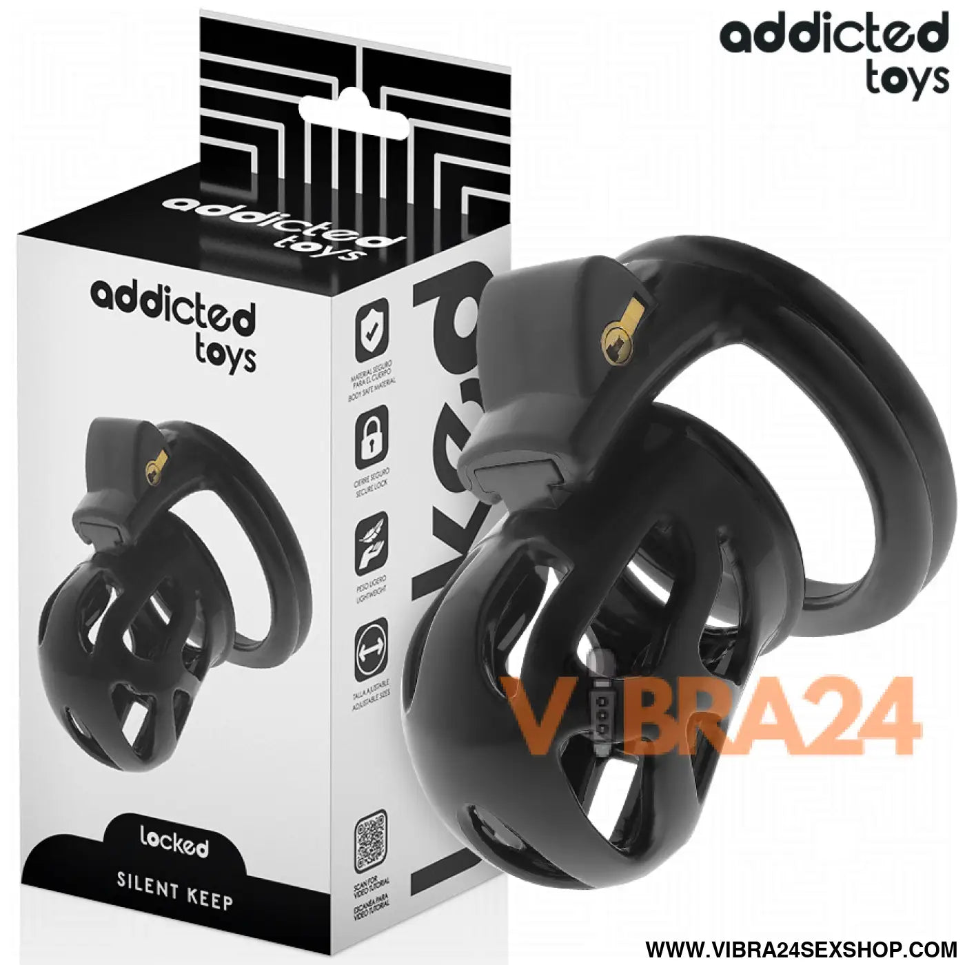 ADDICTED TOYS LOCKED - GAIOLA PARA PÊNIS SILENT KEEP 7,5 CM