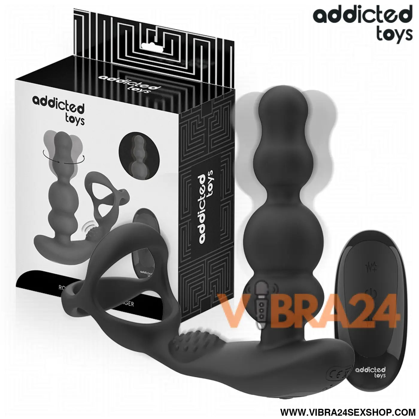 ADDICTED TOYS - MASSAGEADOR DE PRÓSTATA GIRATÓRIO COM CONTROLE REMOTO