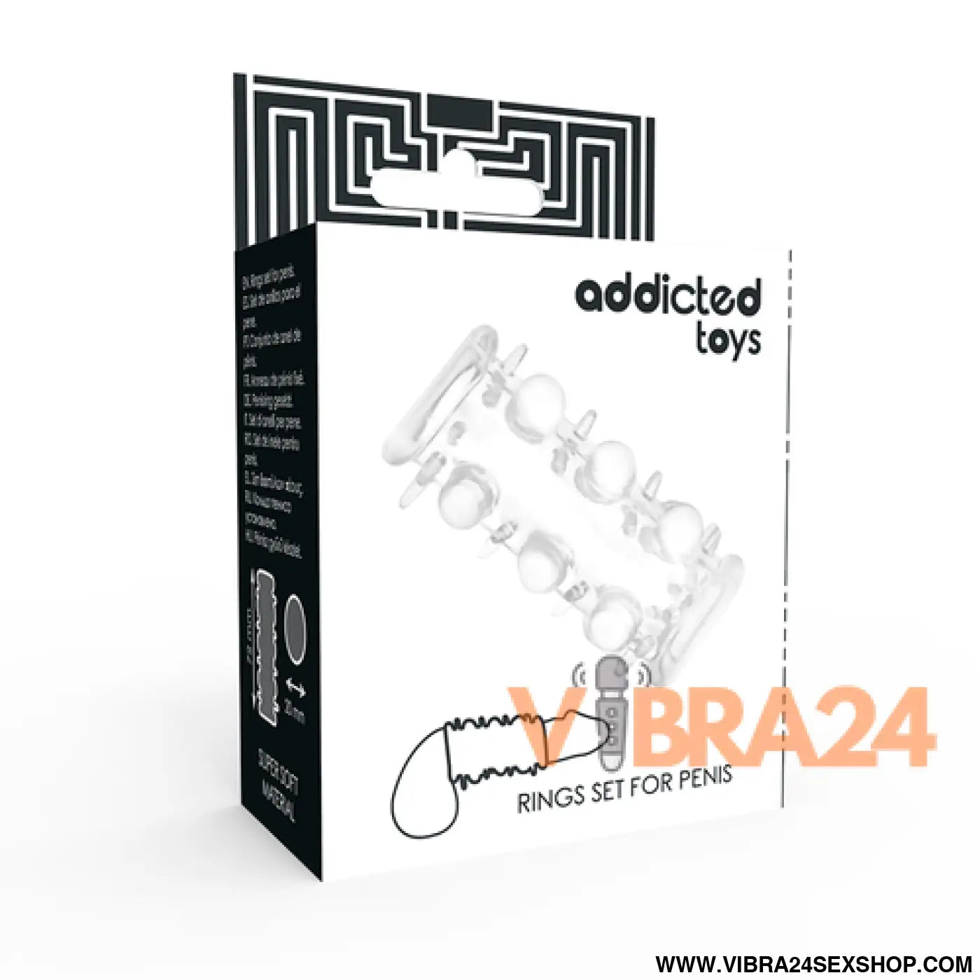 ADDICTED TOYS - PÉNIS MANGA TRANSPARENTE para Intensa Sensação e Prazer Máximo - VIBRA24 SEXSHOP
