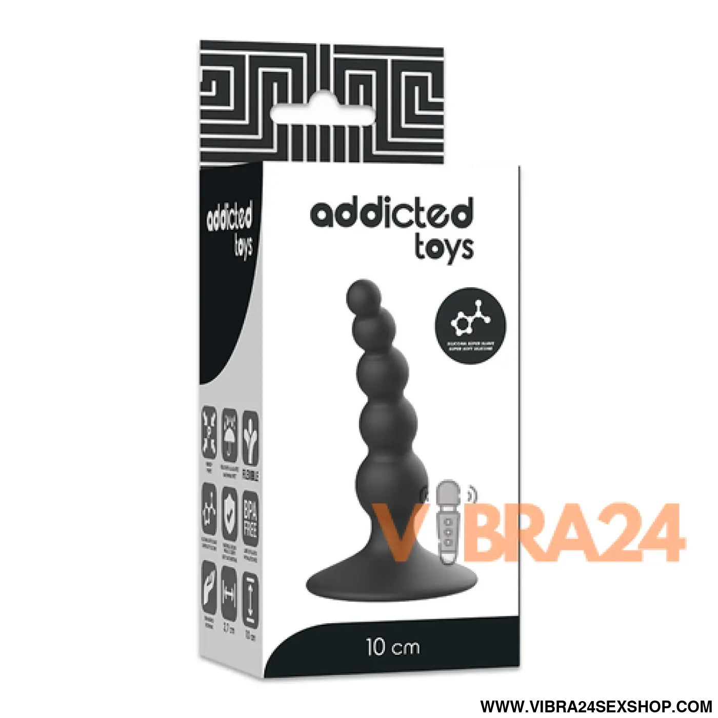 ADDICTED TOYS - Plug Anal 10 cm Preto para Prazer Inigualável