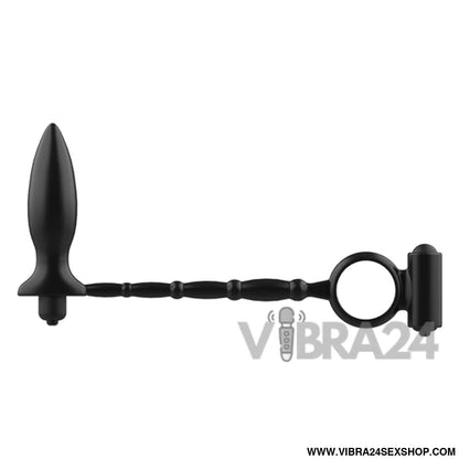 ADDICTED TOYS - Plug Anal com Vibrador e Anel Vibratório - VIBRA24 SEXSHOP